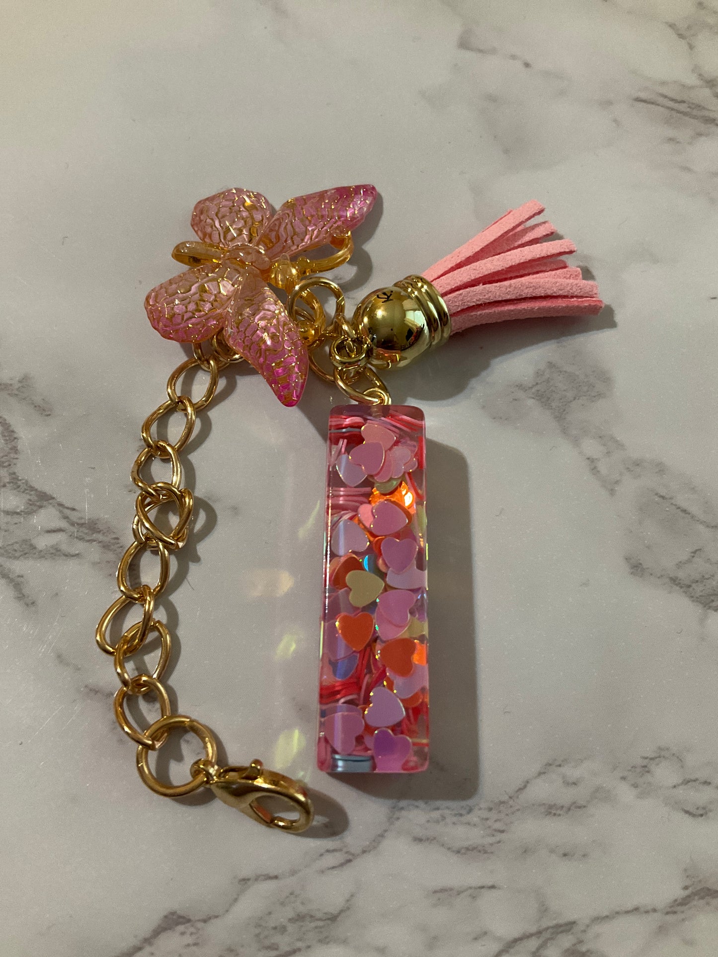 Letter keychain charm