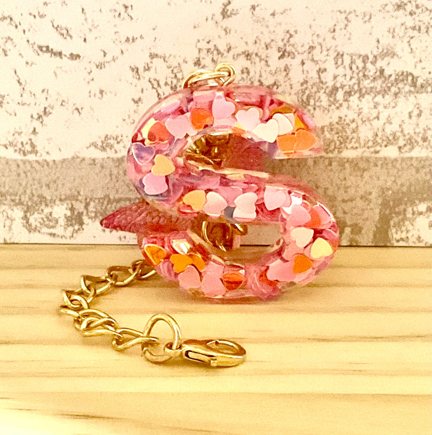 Letter keychain charm