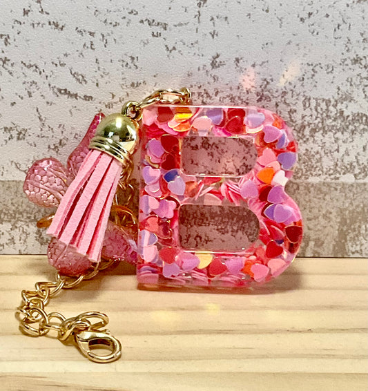 Letter keychain charm