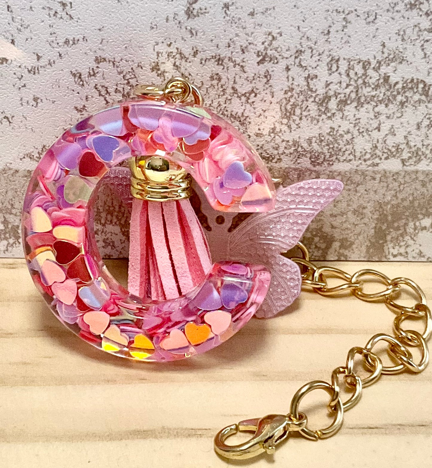 Letter keychain charm